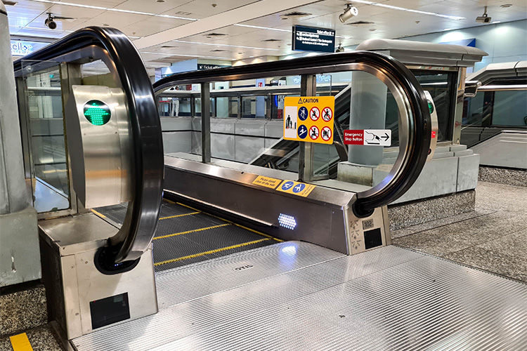 Credit Singapore Mass Rapid Transit (SMRT) Trains Refurbished escalator at SOM
