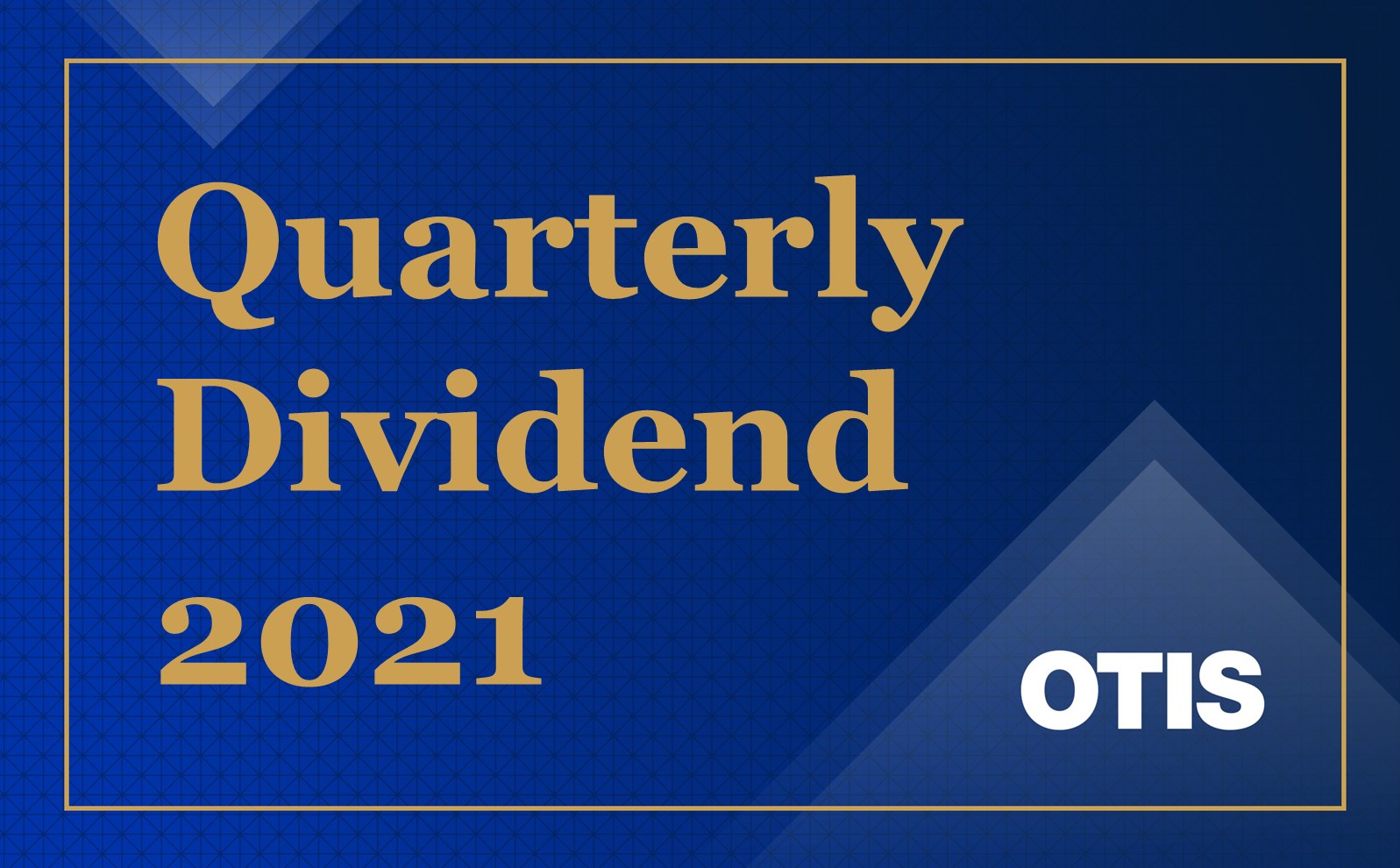 Otis Announces a 20 Percent Increase in Quarterly Dividend