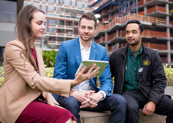 group of people discussing