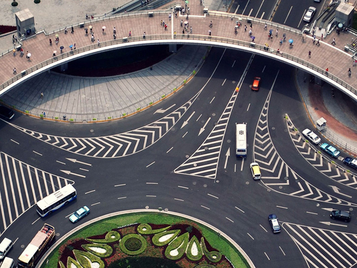 shanghai pedestrian bridge