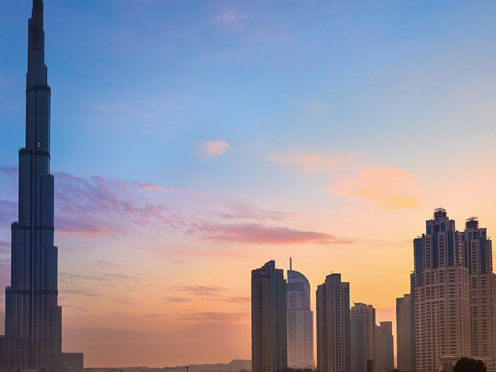 buildings view at evening