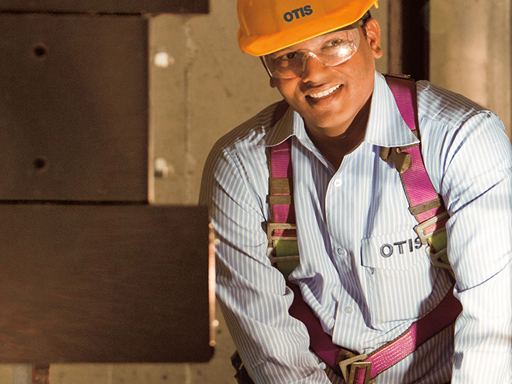 engineer smiling with hat 