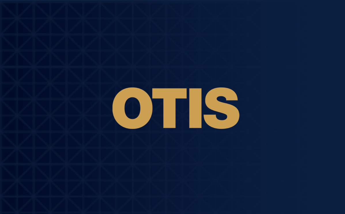 Otis logo on navy background 