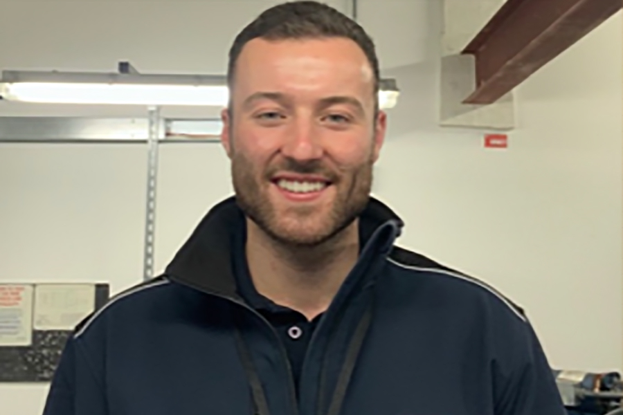 Liam, an apprentice at Otis