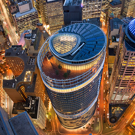 Aerial view of Bligh Street building