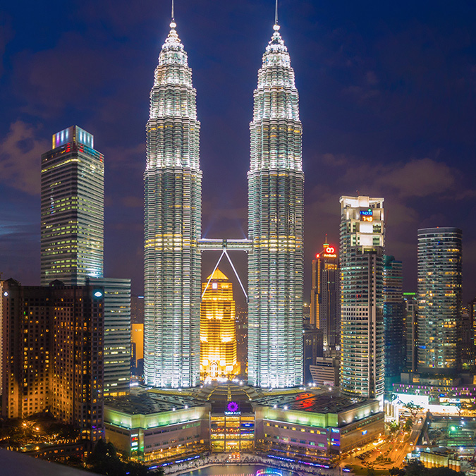 Petronas Towers in the evening