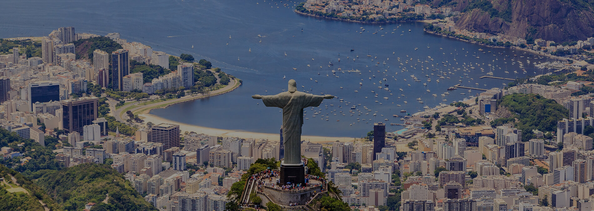 aerial view of Christ the redeemer