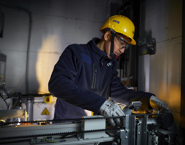 Technician working in the field