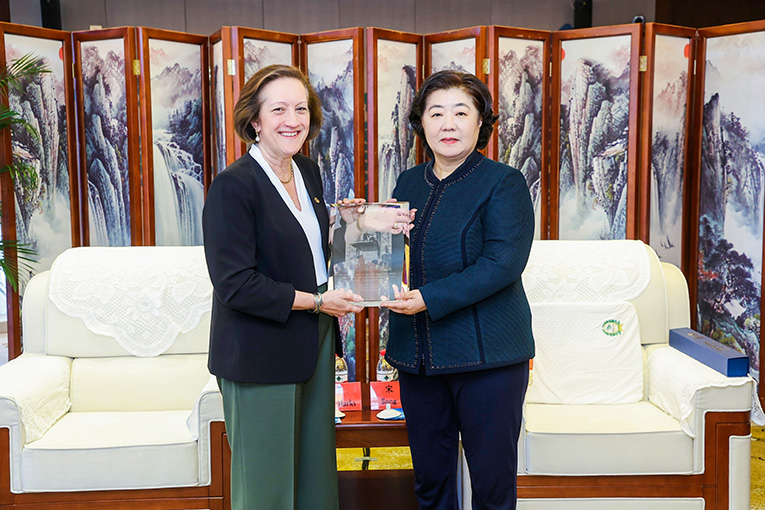 Judy Marks meets with Song Jian