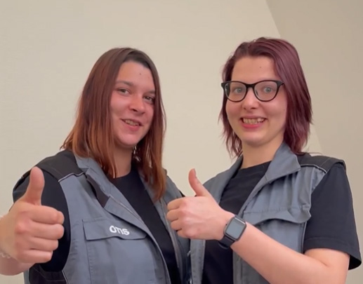 Ramona and Tanja, Otis technicians in Vienna, Austria.