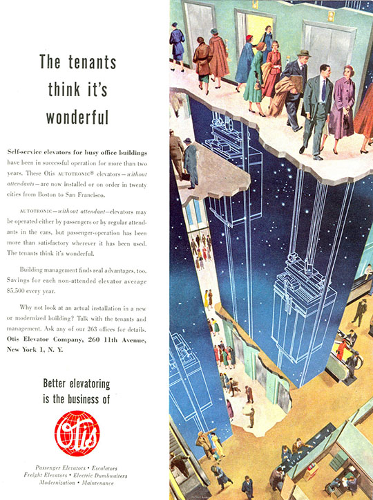 Ad for autotronic elevator