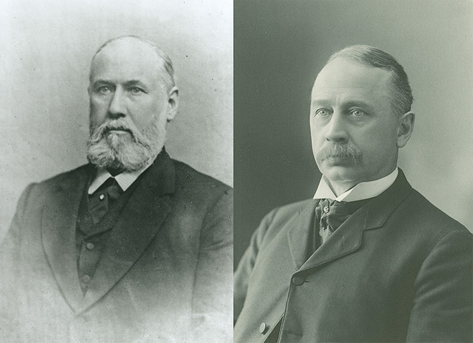 Black & White portrait images of Charles and Norton Otis