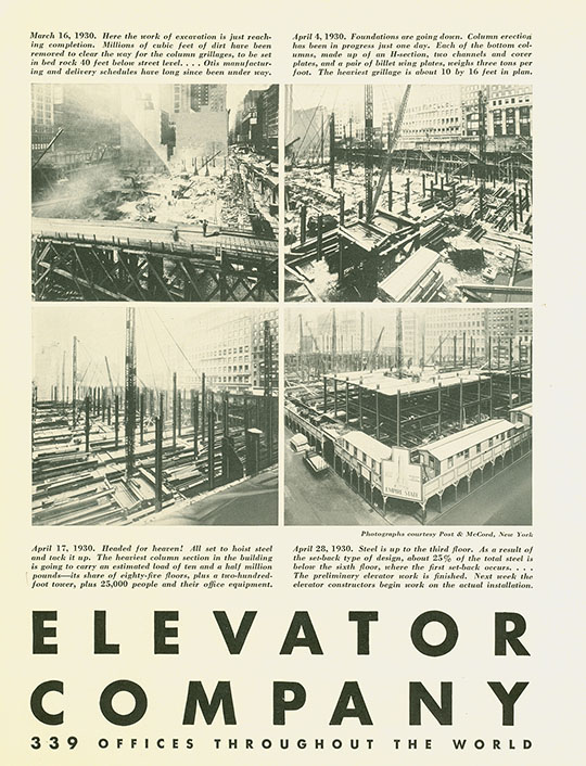 Elevator company ad