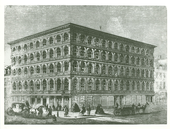 Illustration image of the Haughwout Building in NYC