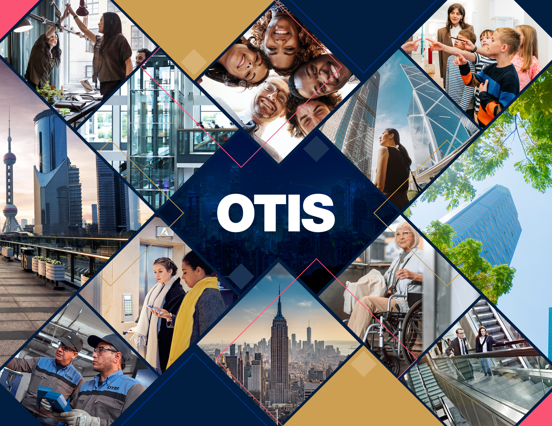 Collage of Otis Employees