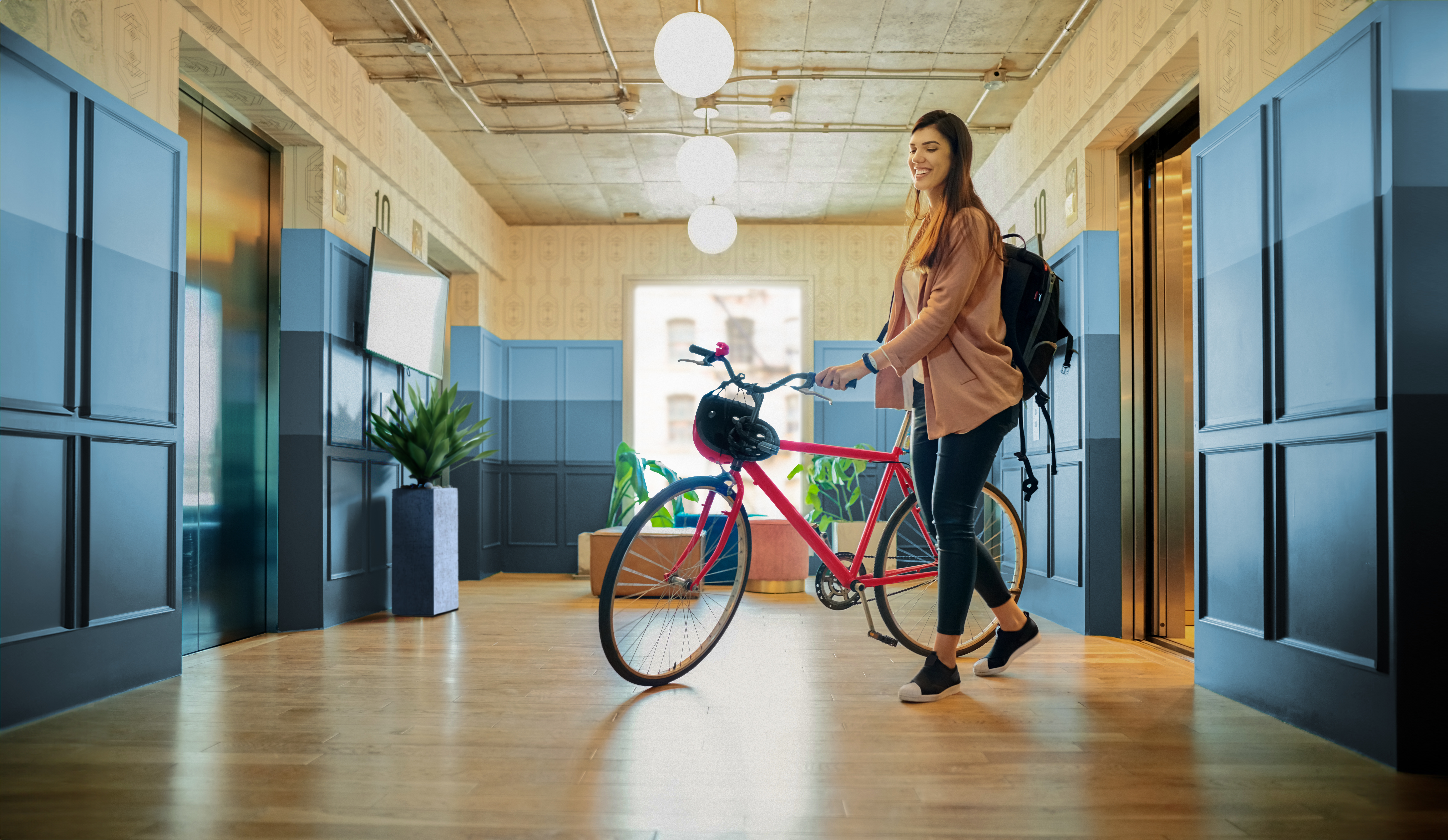 girl with cycle