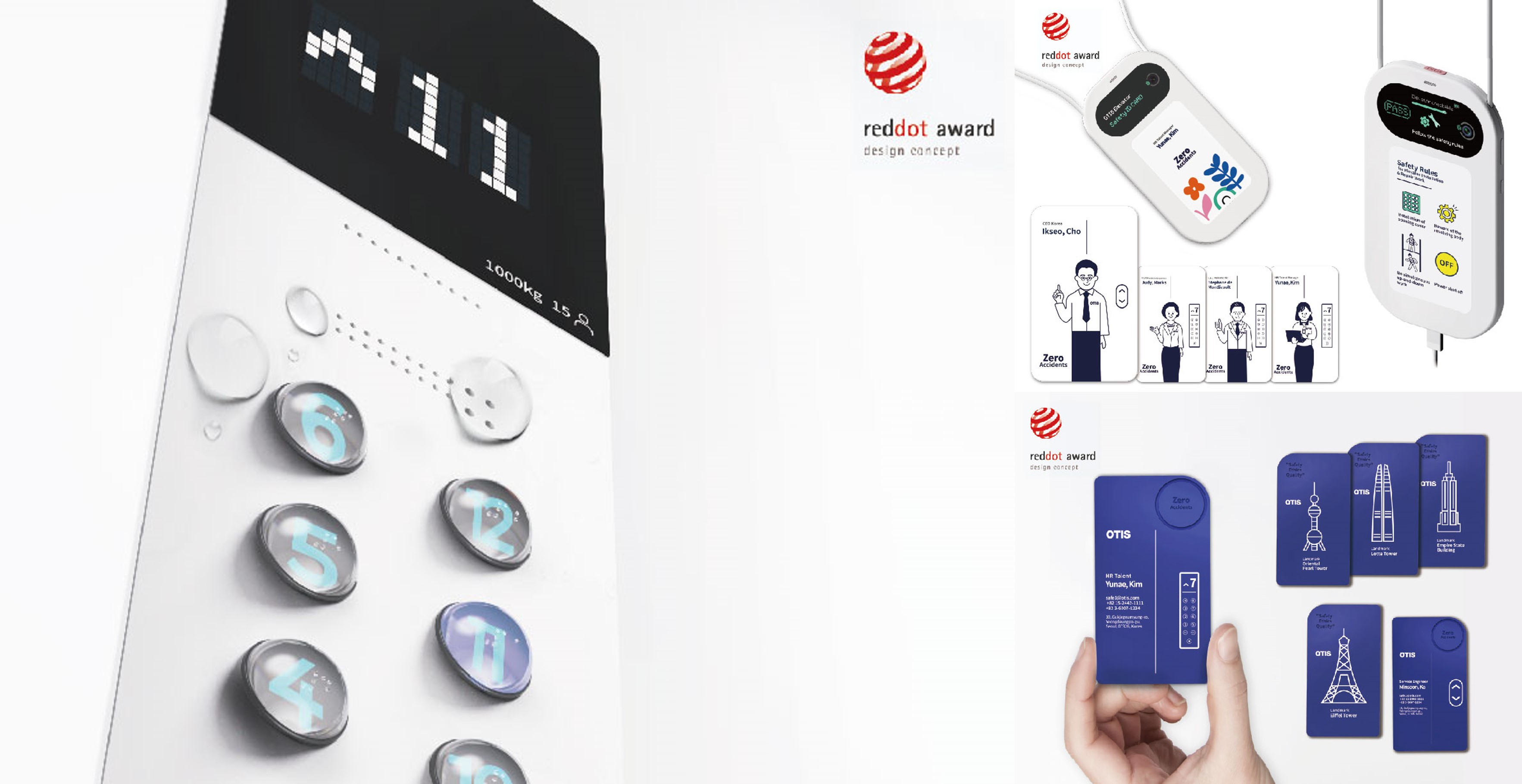 Eco Drop Big Button' and 'Ele Safety ID & Biz Card