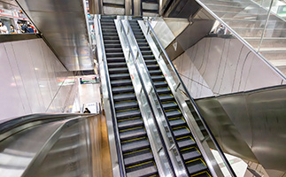 Singapore MRT escalator