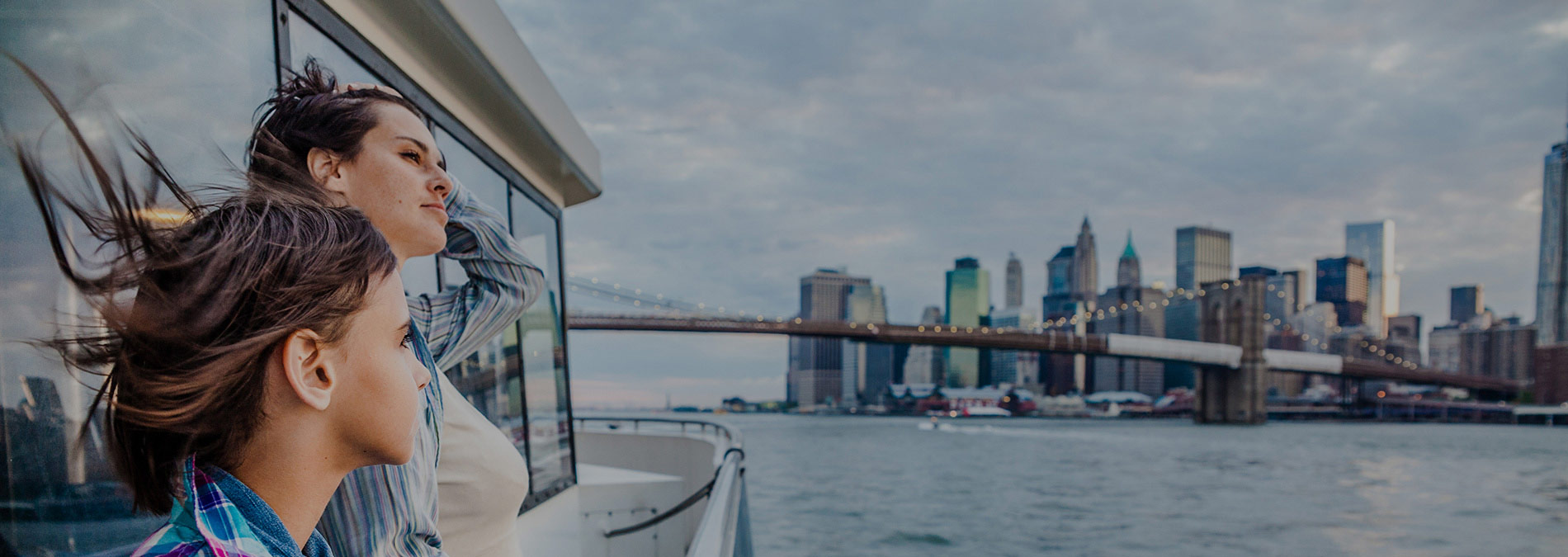 mother child in ferry new york city